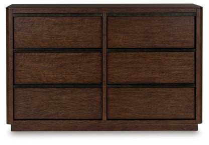 Dilenno Queen Canopy Bed with Dresser in Dark Brown from Ashley - Luna Furniture