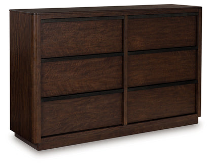 Dilenno Queen Canopy Bed with Dresser in Dark Brown from Ashley - Luna Furniture