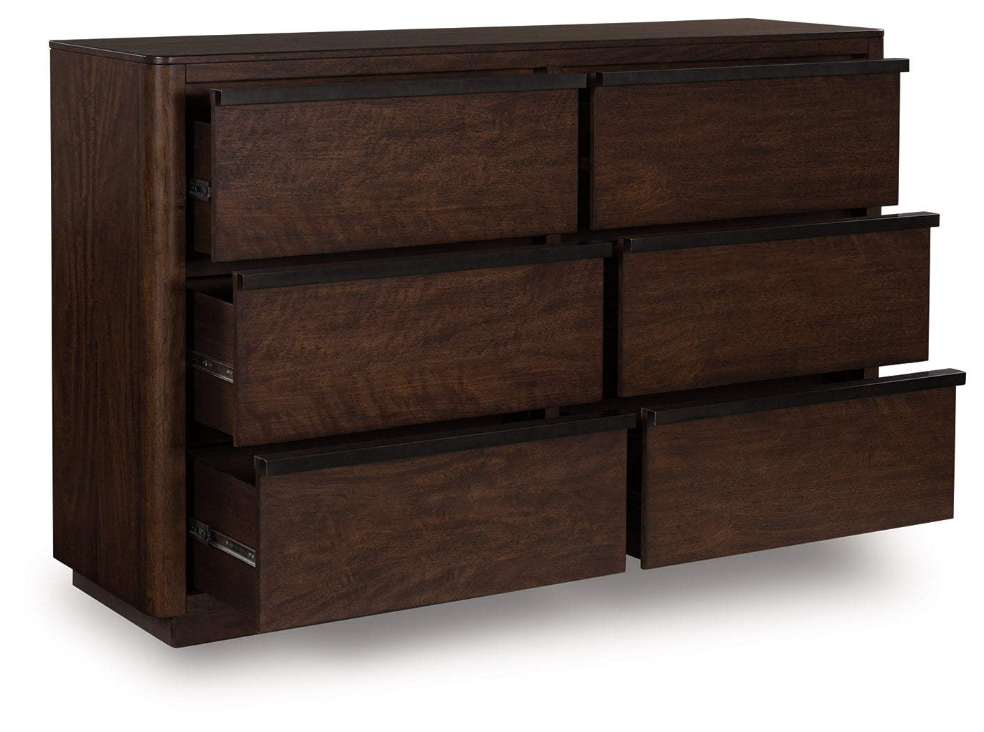 Dilenno Queen Canopy Bed with Dresser in Dark Brown from Ashley - Luna Furniture