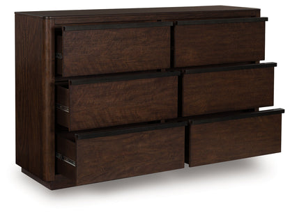 Dilenno Queen Canopy Bed with Dresser in Dark Brown from Ashley - Luna Furniture