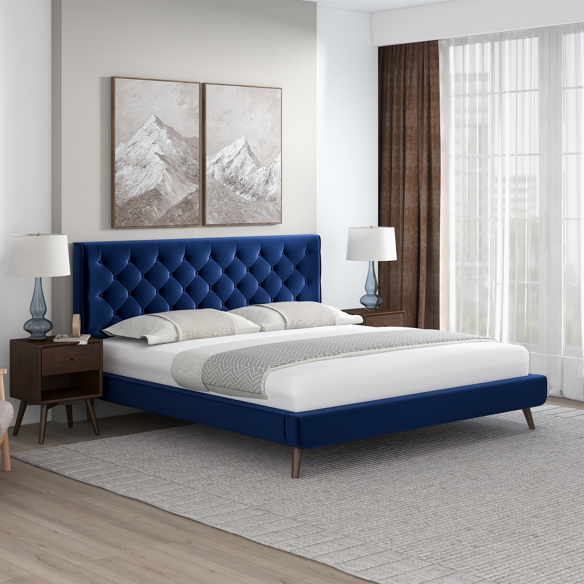 Ashcroft Furniture Dillon Platform Bed - Thumbnail 3