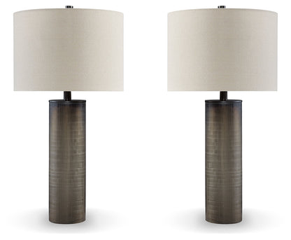 Dingerly 2-Piece Table Lamp Set in Brown - PKG015582