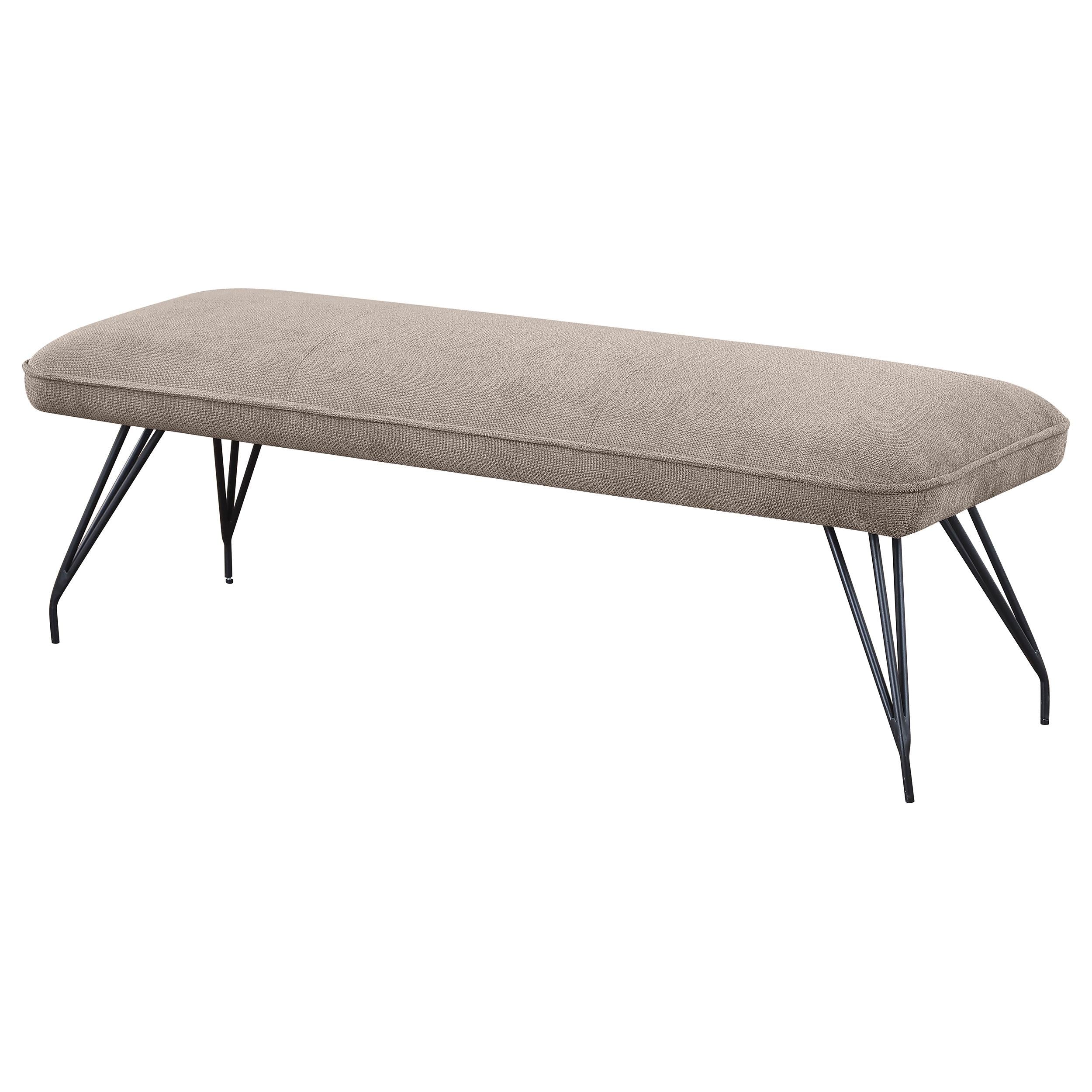 Dodson Fabric Upholstered Dining Bench Taupe - 108497