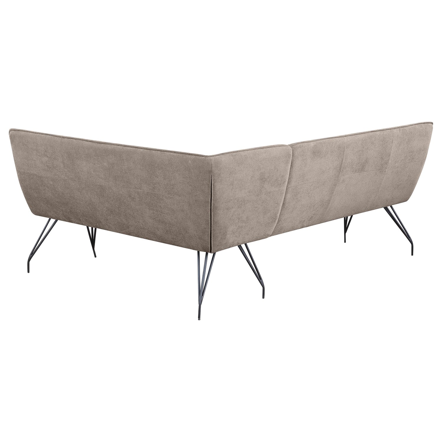 Dodson Fabric Upholstered L-Shaped Nook Dining Bench Taupe - 108496