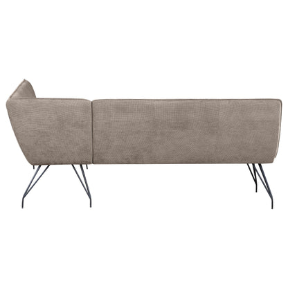 Dodson Fabric Upholstered L-Shaped Nook Dining Bench Taupe - 108496