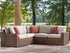 Dolan Creek Beige/Brown 3-Piece Outdoor Sectional - PCP610P1