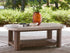 Dolan Creek Beige/Brown Outdoor Coffee Table - PCP610-701