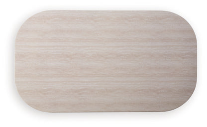 Dolan Creek Beige/Brown Outdoor Coffee Table - PCP610-701