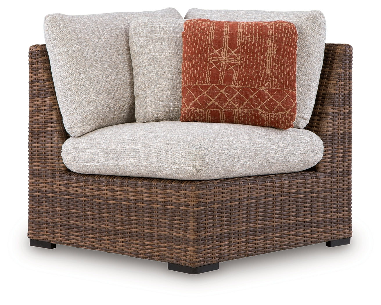 Dolan Creek Beige/Brown Outdoor Corner with Cushion - PCP610-877