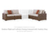 Dolan Creek Beige/Brown Outdoor Right and Left-arm Facing Loveseat with Cushion (Set of 2) - PCP610-854