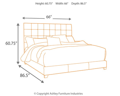 Dolante Beige Queen Upholstered Bed with Chest of Drawers and Nightstand - B130B7
