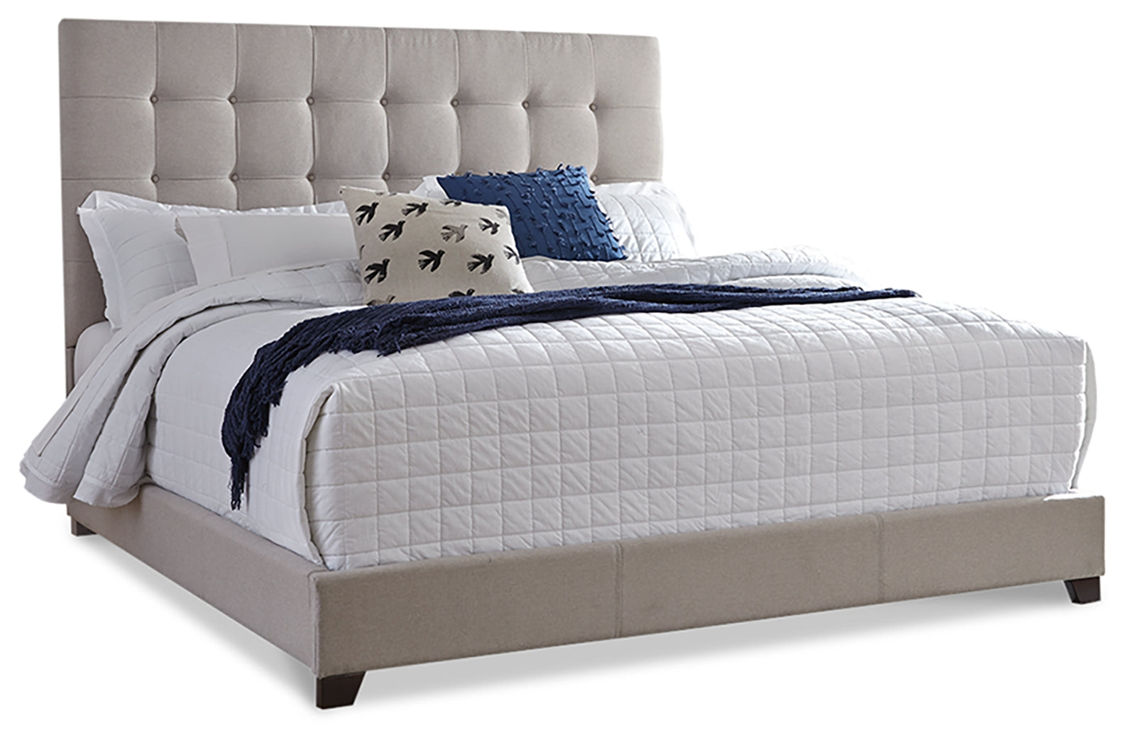 Dolante Multi Queen Upholstered Bed, Dresser, Mirror and Nightstand - B130B8