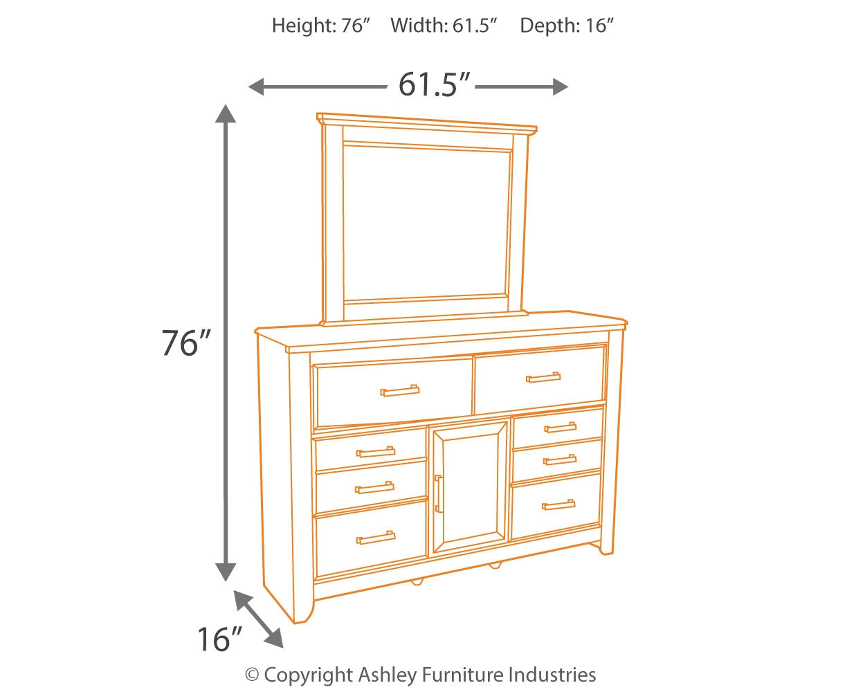 Dolante Multi Queen Upholstered Bed, Dresser, Mirror and Nightstand - B130B8