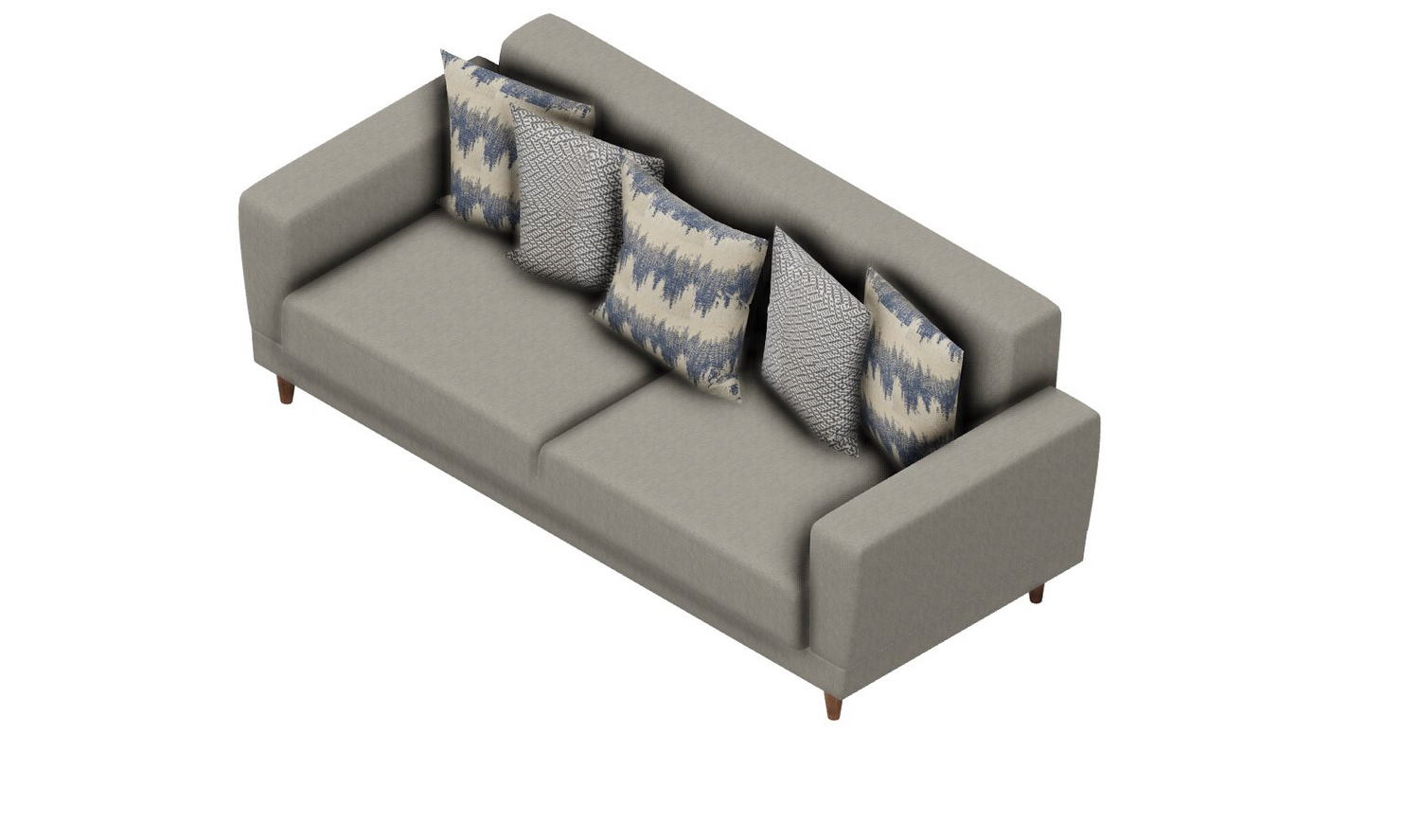 Dolce Padua Cream/Blue 3-Seater Sofa Bed - DOLCE 03.302.0472.5054.0101.4682.1