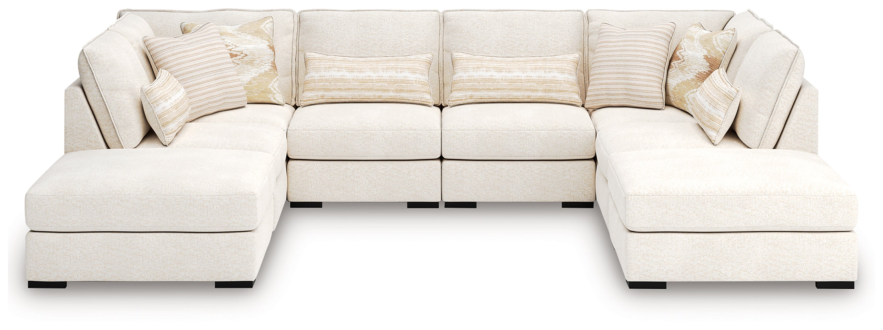 Donelson Creek Vanilla 6-Piece Sectional and Ottoman - 48002U2