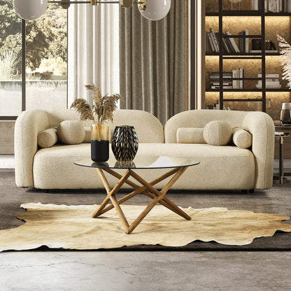 Donna Japandi Style Boucle Sofa - SOF02600701