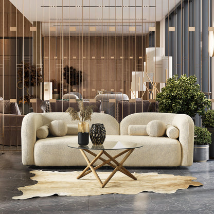 Donna Japandi Style Boucle Sofa - SOF02600701