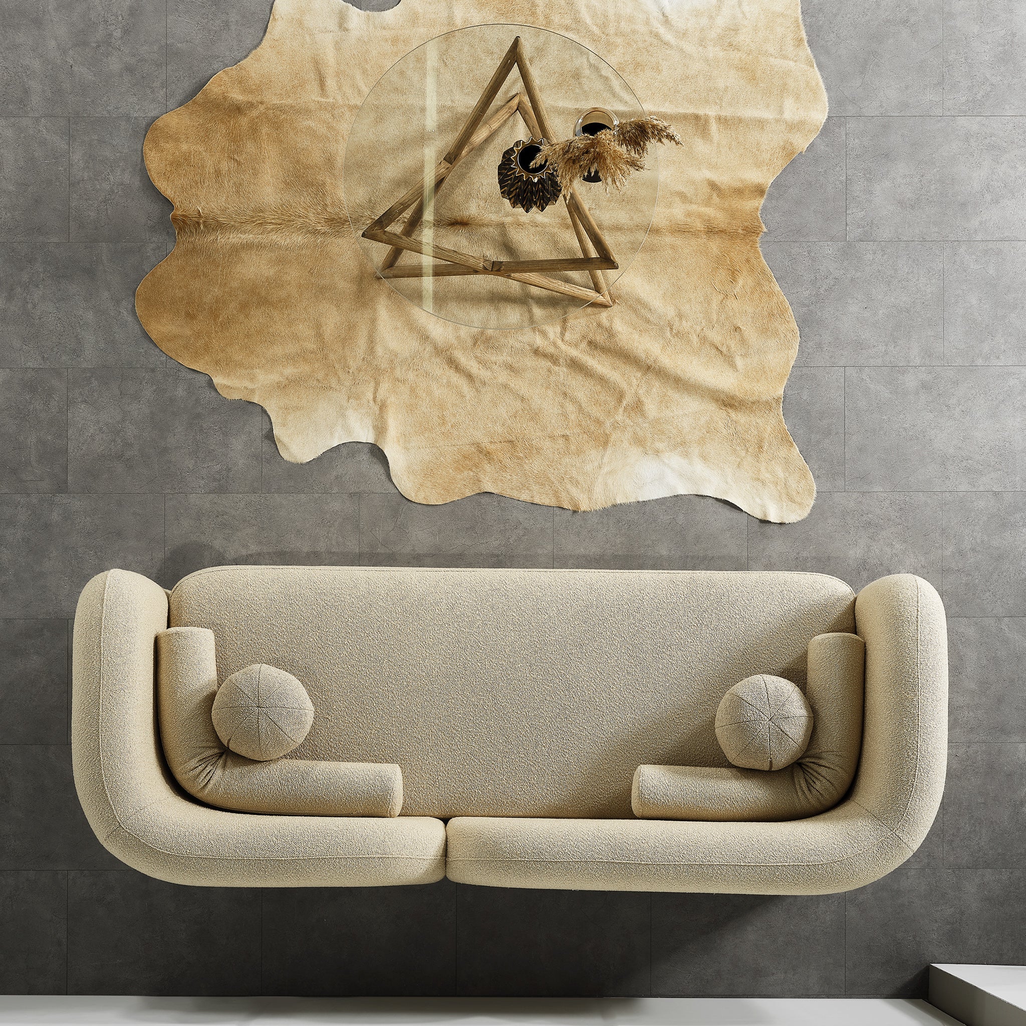 Donna Japandi Style Boucle Sofa - SOF02600701