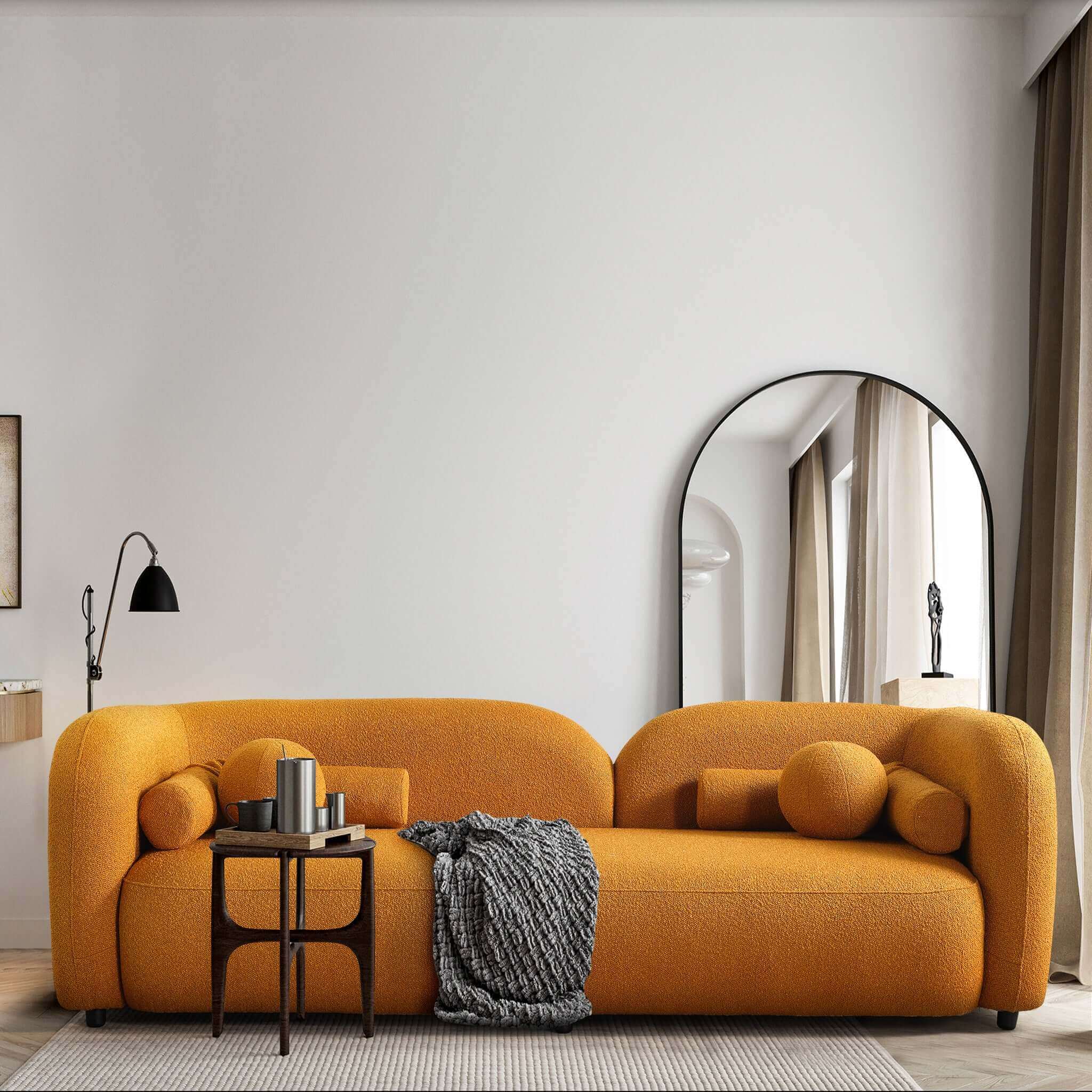 Donna Japandi Style Boucle Sofa - SOF02600702