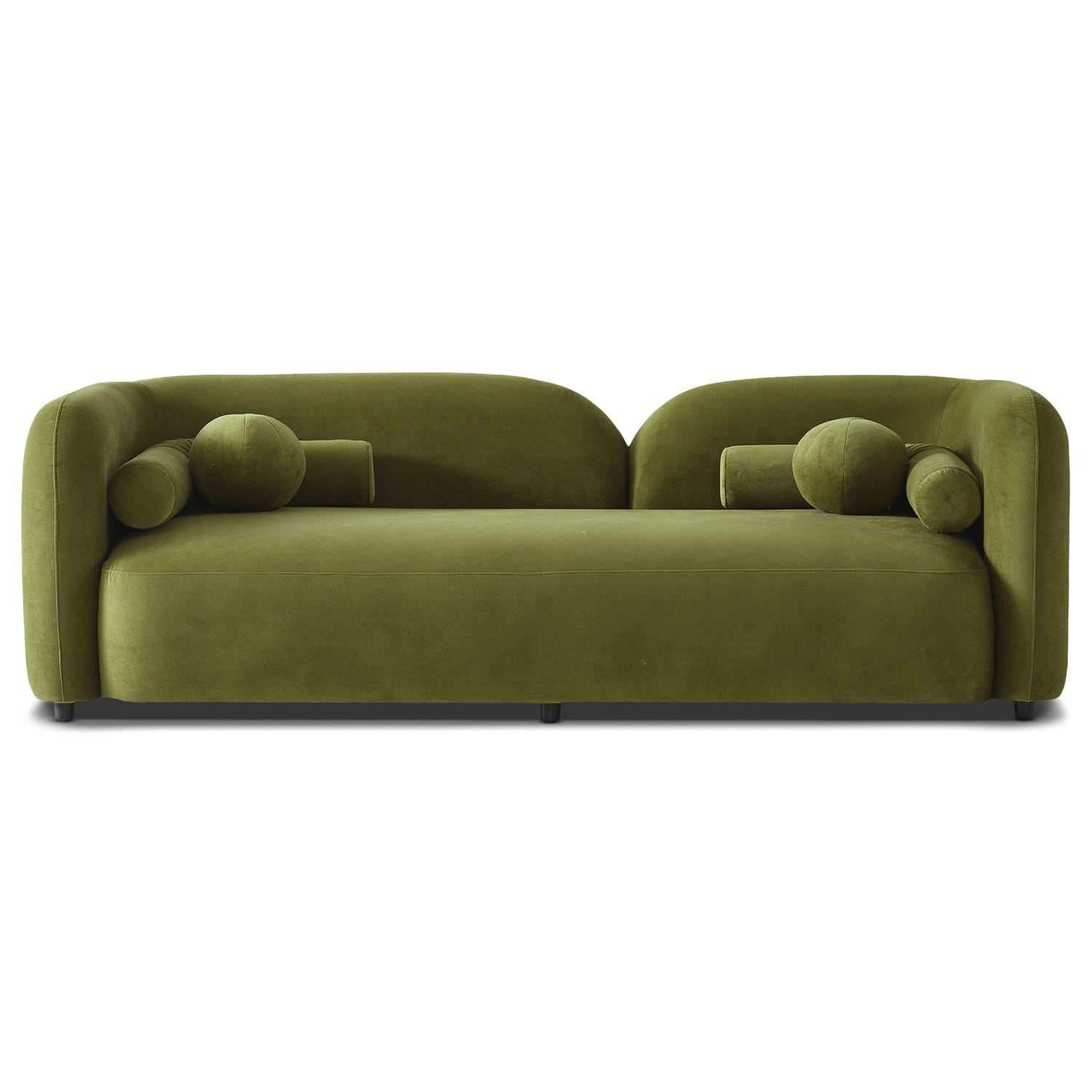 Donna Japandi Style Olive Green Velvet Sofa - SOF02600704