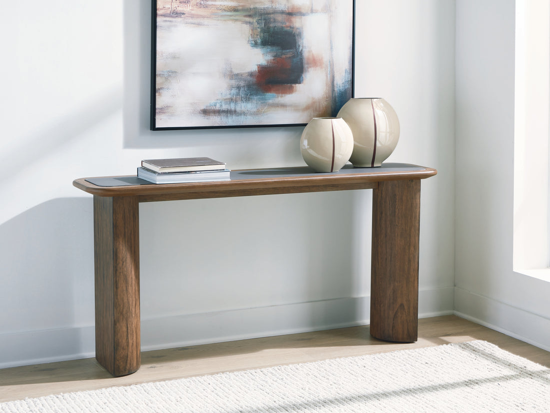Dontayne Warm Brown Sofa Table - T563-4