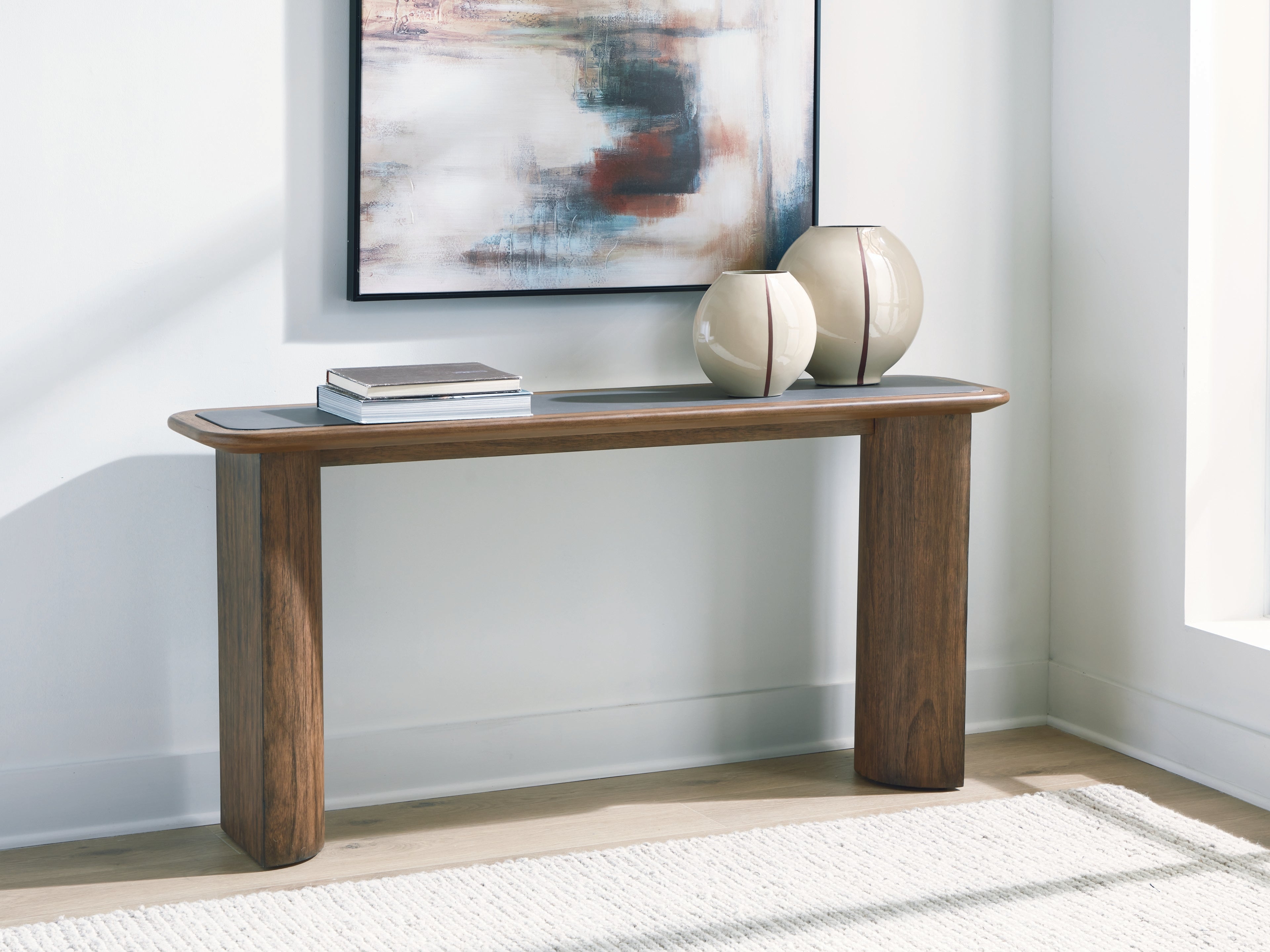 Dontayne Warm Brown Sofa Table - T563-4