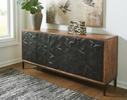 Dorannby Black/Brown Accent Cabinet - A4000649