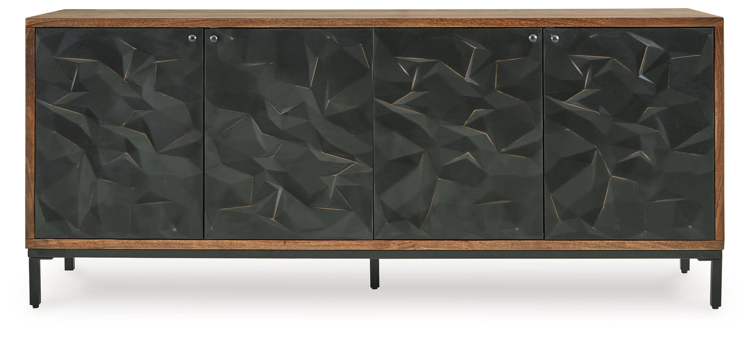 Dorannby Black/Brown Accent Cabinet - A4000649