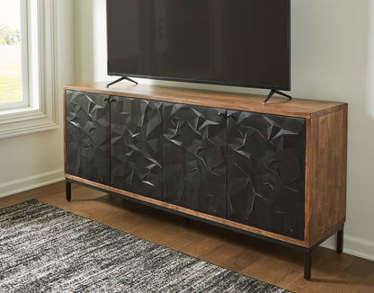 Dorannby Black/Brown Accent Cabinet - A4000649