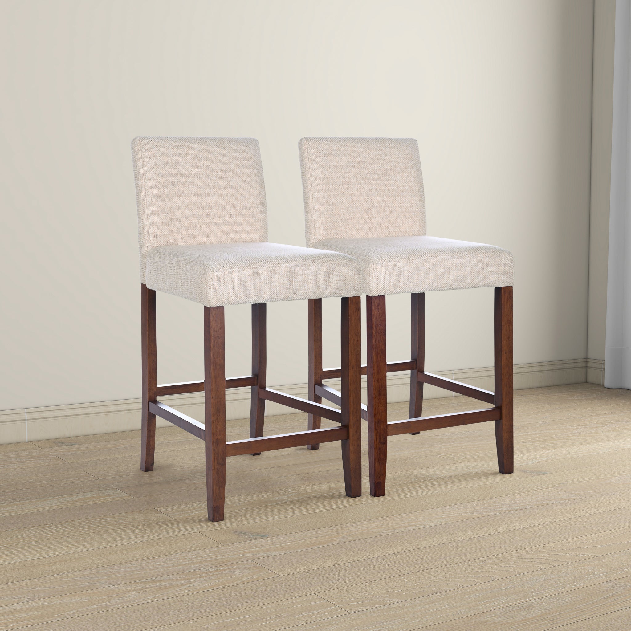 Dorian Beige Fabric Counter Chair (Set of 2) - STL03601001