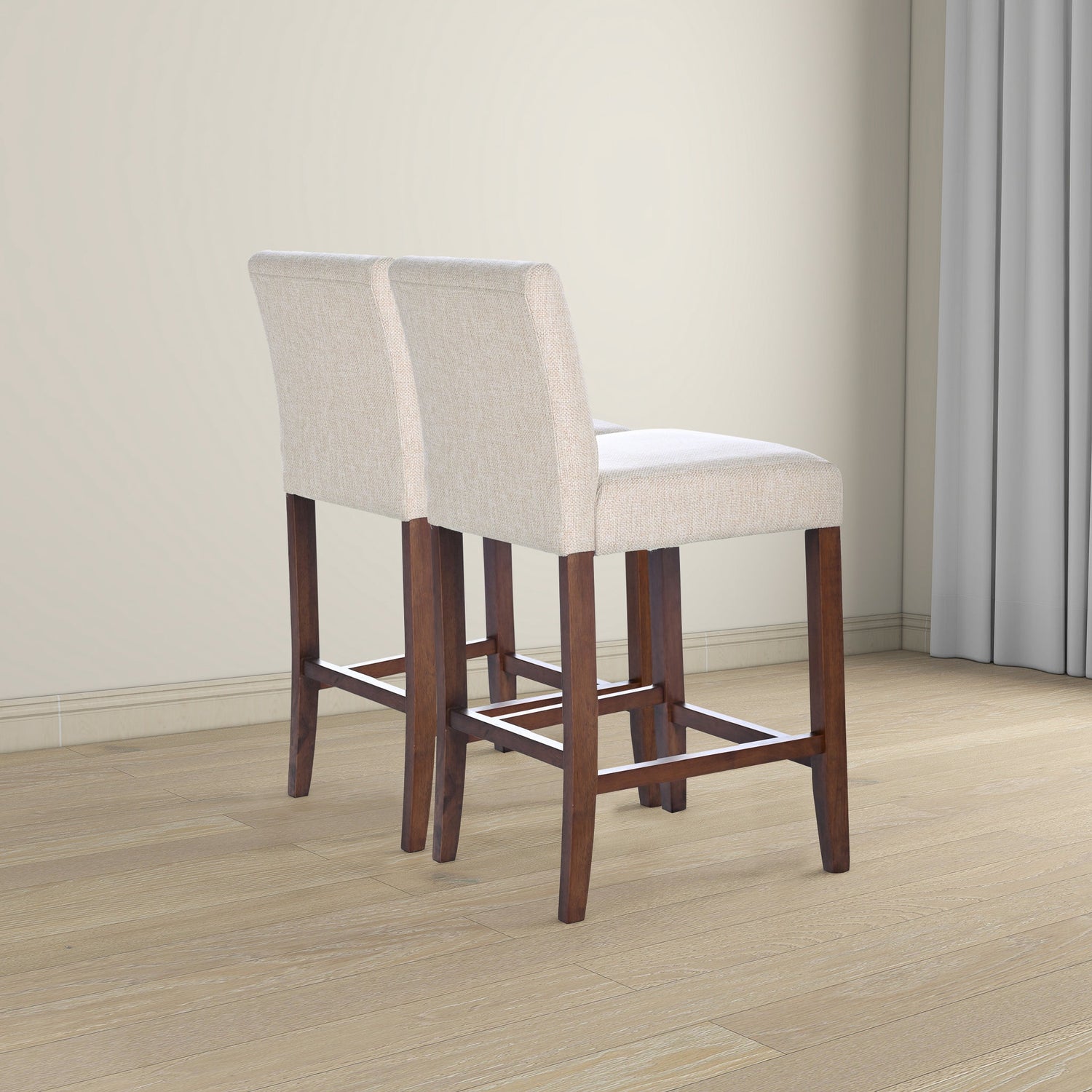 Dorian Beige Fabric Counter Chair (Set of 2) - STL03601001