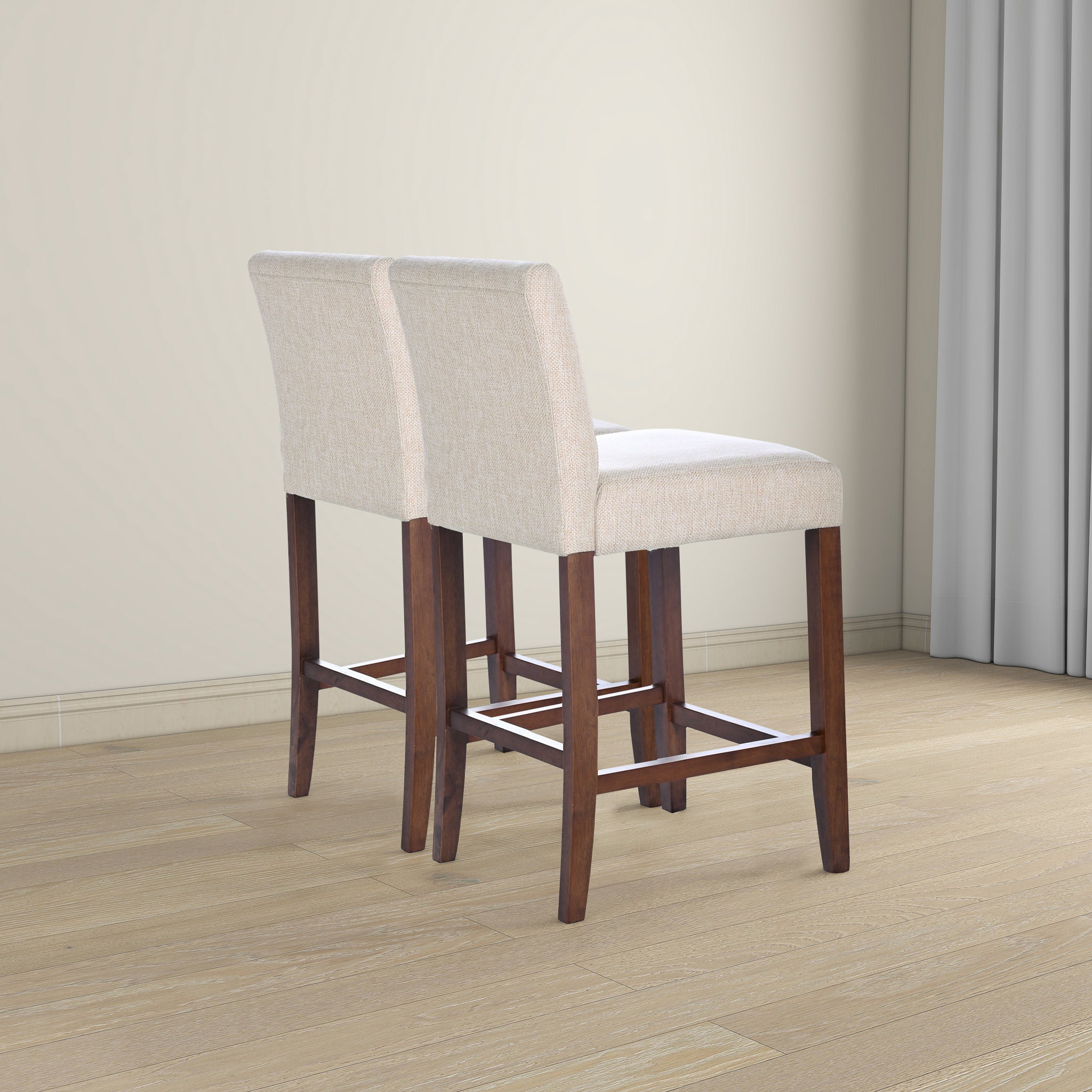 Dorian Beige Fabric Counter Chair (Set of 2) - STL03601001