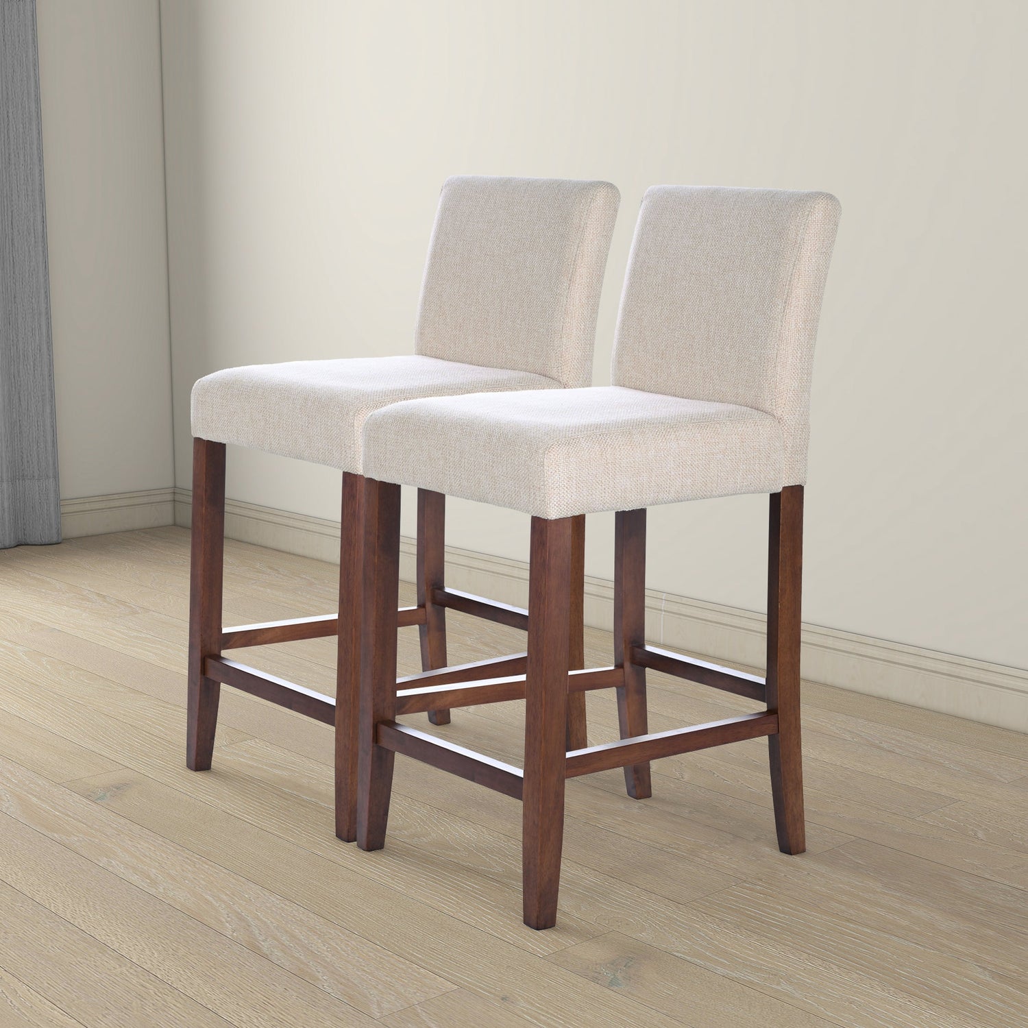 Dorian Beige Fabric Counter Chair (Set of 2) - STL03601001