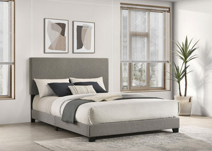 Dorian Fabric Upholstered Queen Panel Bed Taupe - 300851Q