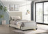 Dorian Fabric Upholstered Twin Panel Bed Cream - 300852T