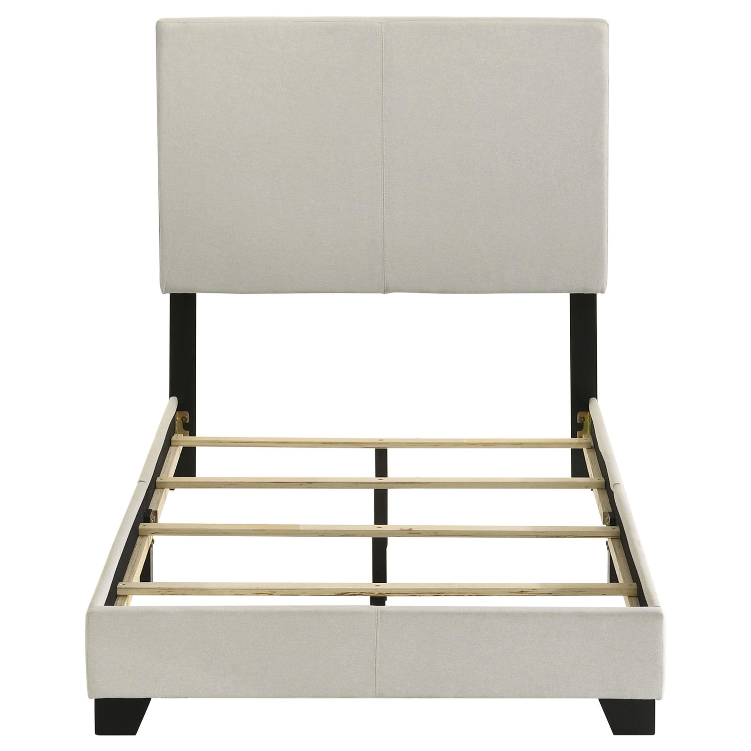 Dorian Fabric Upholstered Twin Panel Bed Cream - 300852T