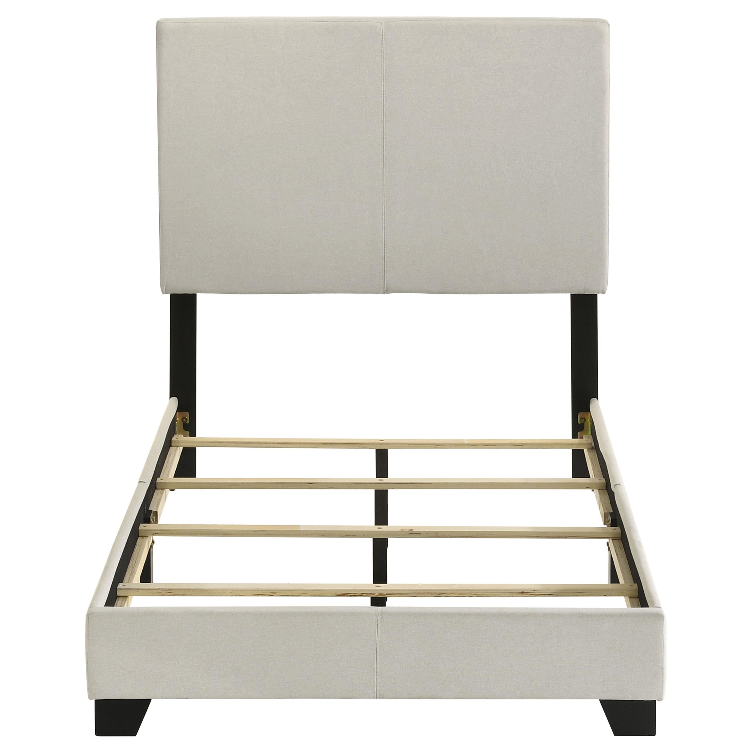 Dorian Fabric Upholstered Twin Panel Bed Cream - 300852T