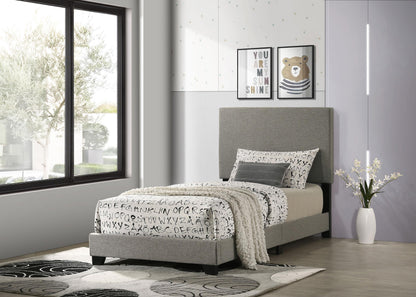 Dorian Fabric Upholstered Twin Panel Bed Taupe - 300851T