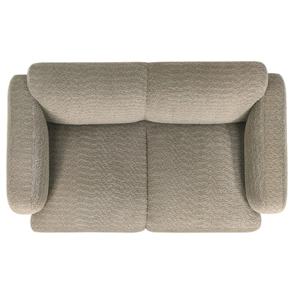Dorset 2-piece Upholstered Round Track Arm Sofa Set Brown - 509814-S2