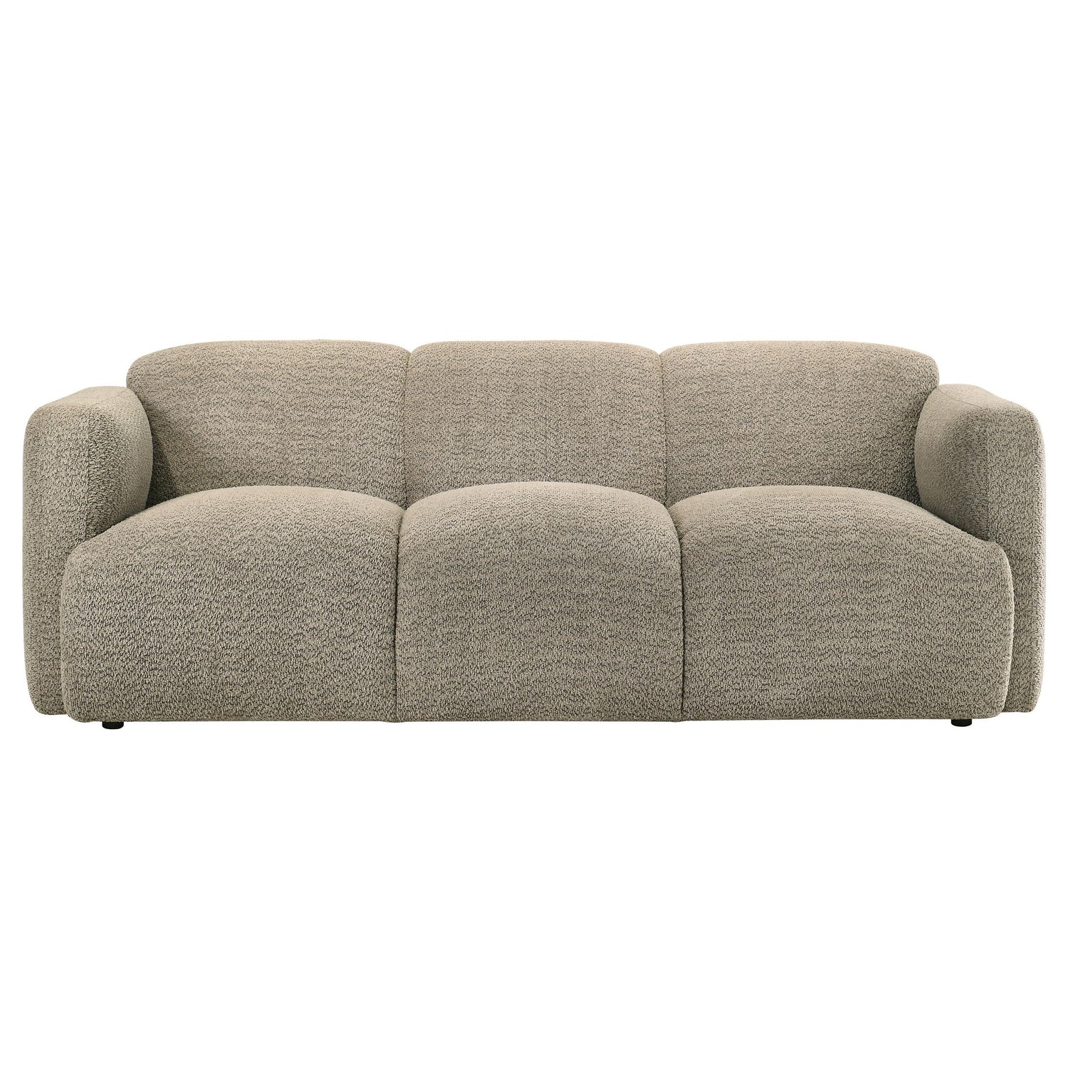 Dorset 2-piece Upholstered Round Track Arm Sofa Set Brown - 509814-S2
