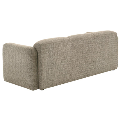 Dorset 2-piece Upholstered Round Track Arm Sofa Set Brown - 509814-S2