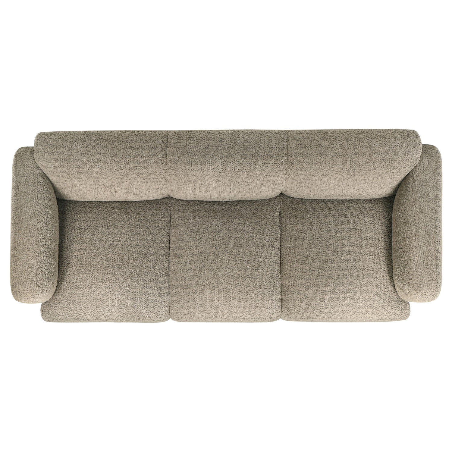 Dorset 2-piece Upholstered Round Track Arm Sofa Set Brown - 509814-S2