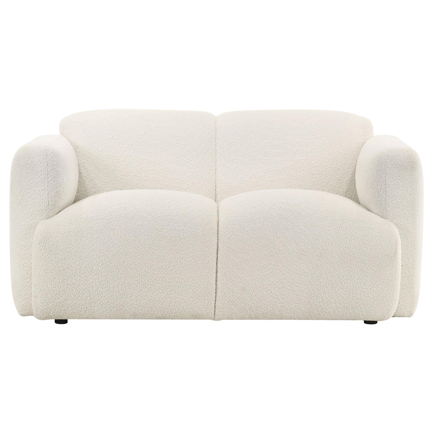 Dorset 2-piece Upholstered Round Track Arm Sofa Set White - 509811-S2
