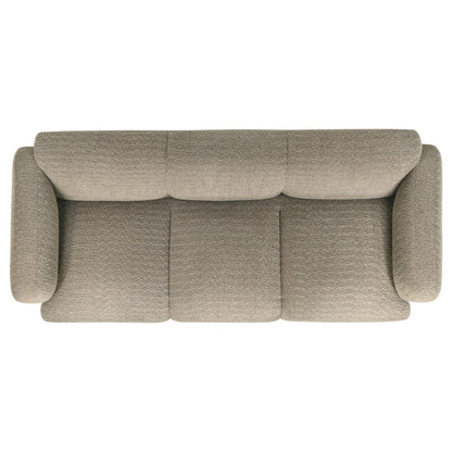 Dorset 3-piece Upholstered Round Track Arm Sofa Set Brown - 509814-S3