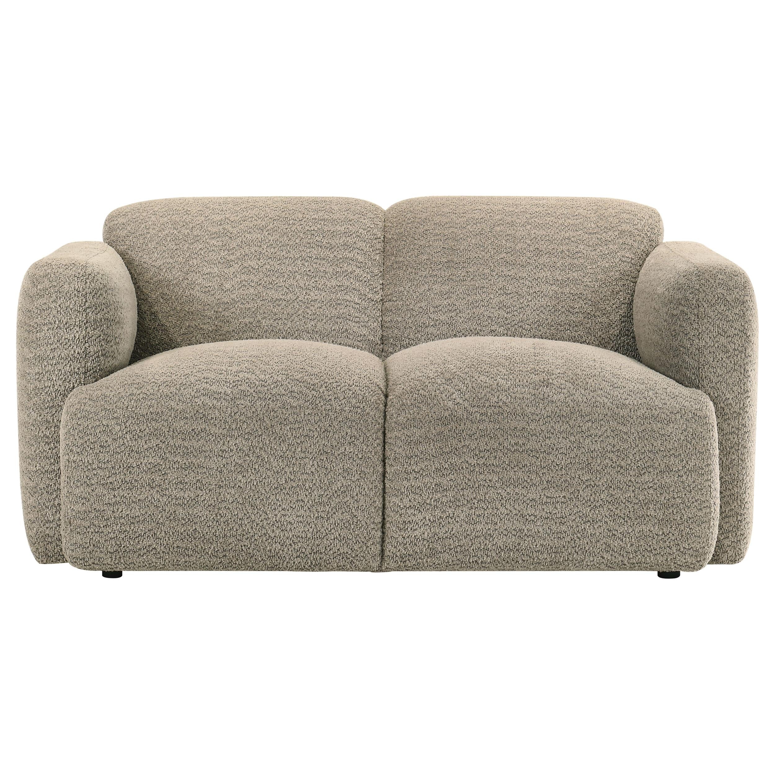 Dorset 3-piece Upholstered Round Track Arm Sofa Set Brown - 509814-S3