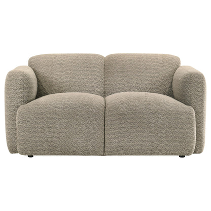 Dorset 3-piece Upholstered Round Track Arm Sofa Set Brown - 509814-S3