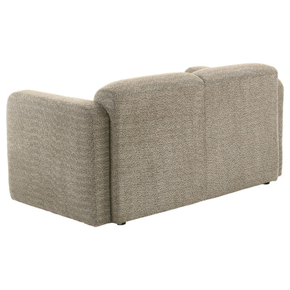 Dorset 3-piece Upholstered Round Track Arm Sofa Set Brown - 509814-S3