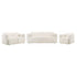 Dorset 3-piece Upholstered Round Track Arm Sofa Set White - 509811-S3