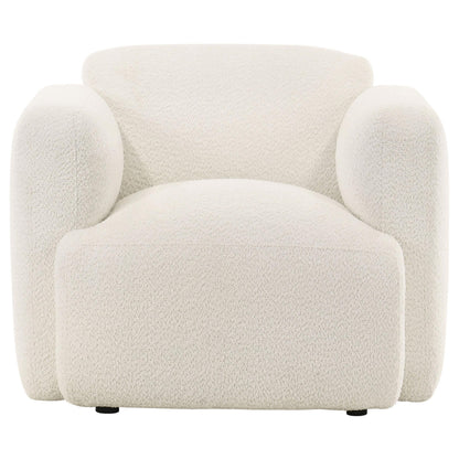 Dorset 3-piece Upholstered Round Track Arm Sofa Set White - 509811-S3