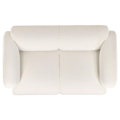 Dorset 3-piece Upholstered Round Track Arm Sofa Set White - 509811-S3